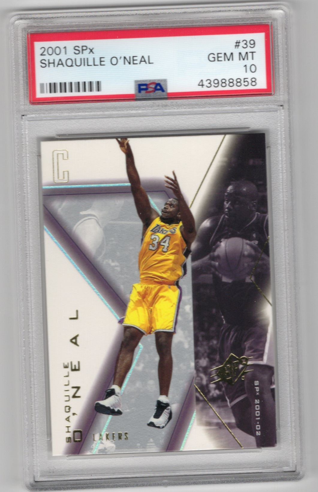 2001 SPX Shaquille O'Neal #39 PSA 10