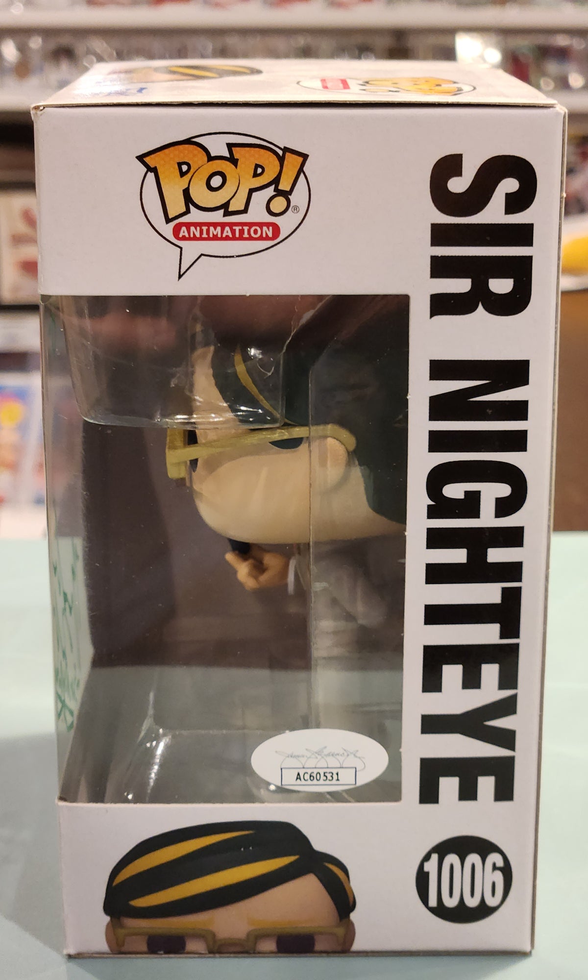 My Hero Academia Funko Pop #1006 Sir Nighteye autographed by Brandon McInnis w/JSA coa