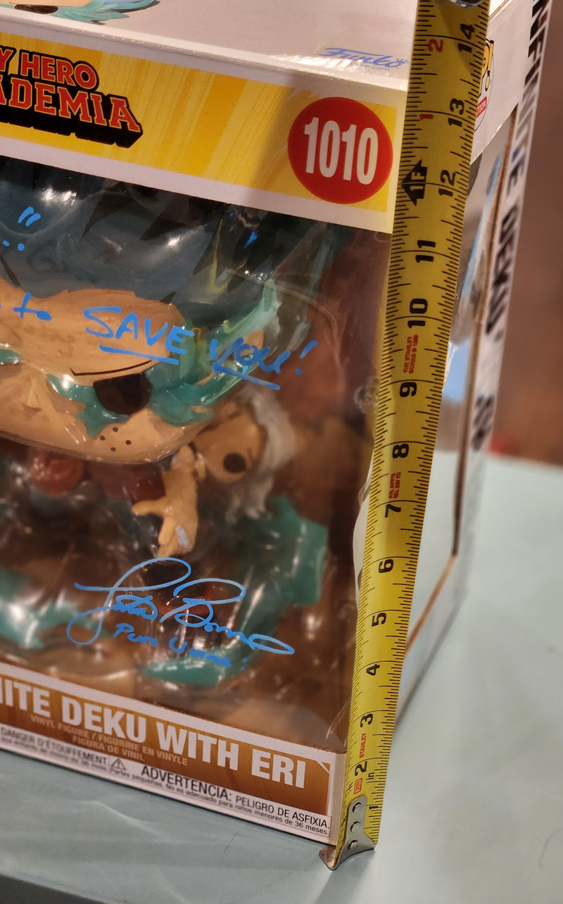 My Hero Academia 10" Funko Pop Infinite Deku with Eri autographed by Justin Briner w/JSA coa