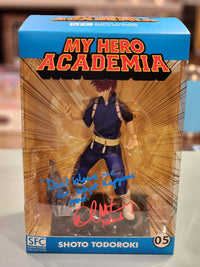 My Hero Academia boxed action figure Shoto Todoroki autographed by Davin Matranga w/JSA authentication