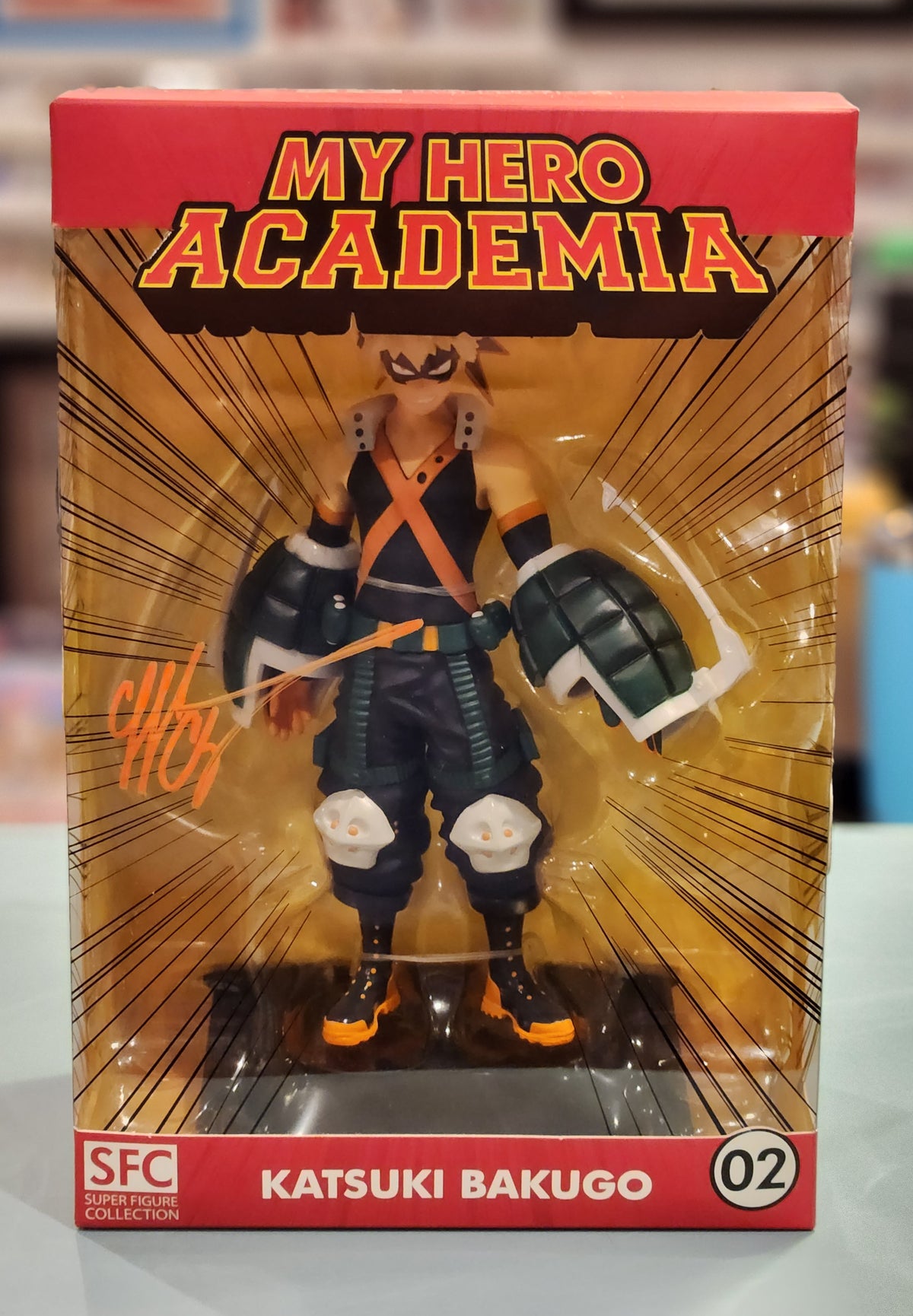 My Hero Academia boxed action figure Bakugo autographed by Clifford Chapin w/JSA authentication