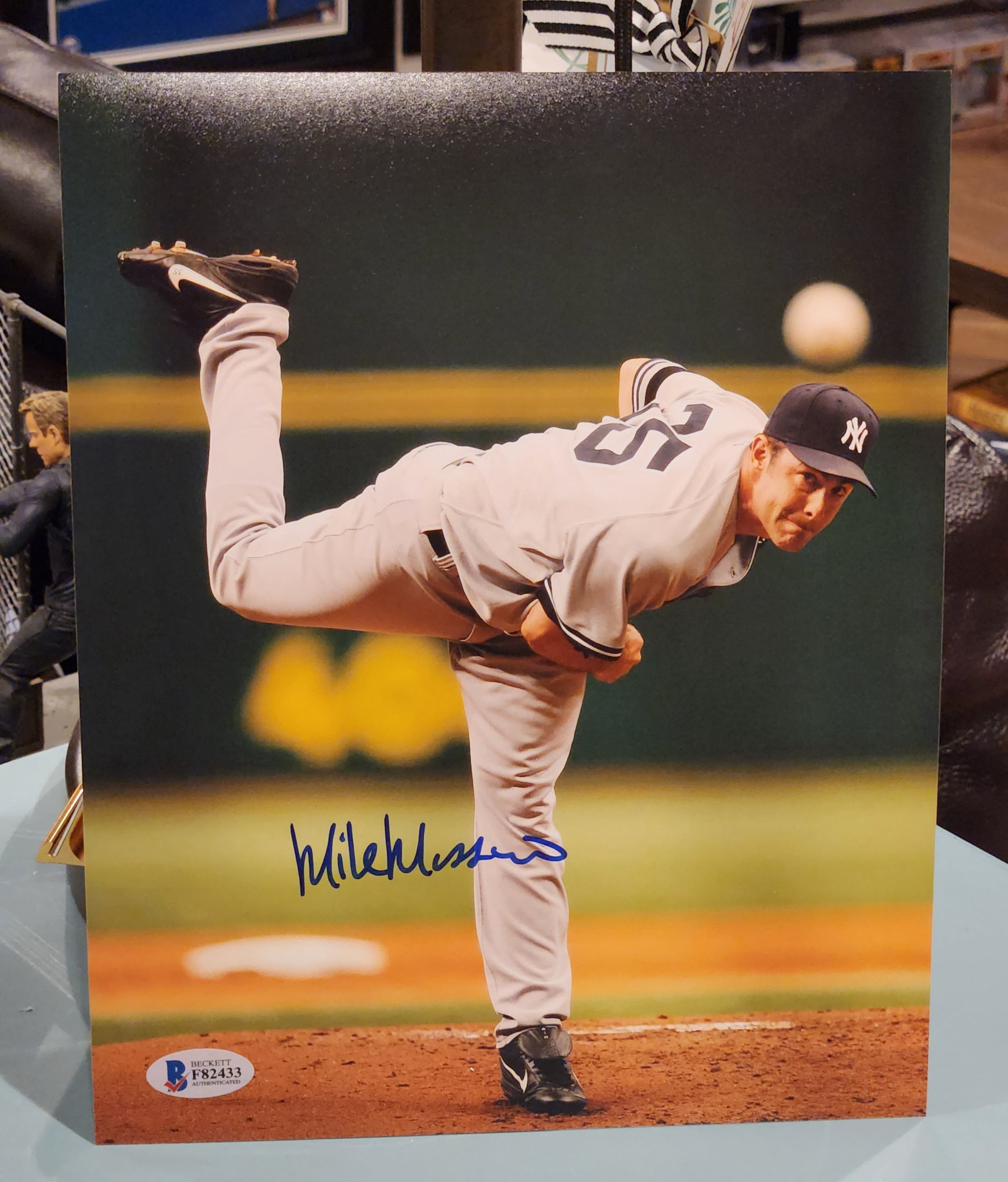 Mike Mussina Signed Baseball Card with JSA COA