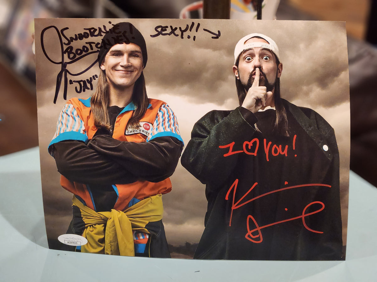 Jay & Silent Bob 8x10 dual autograph by Kevin Smith and Jason Mewes with JSA coa