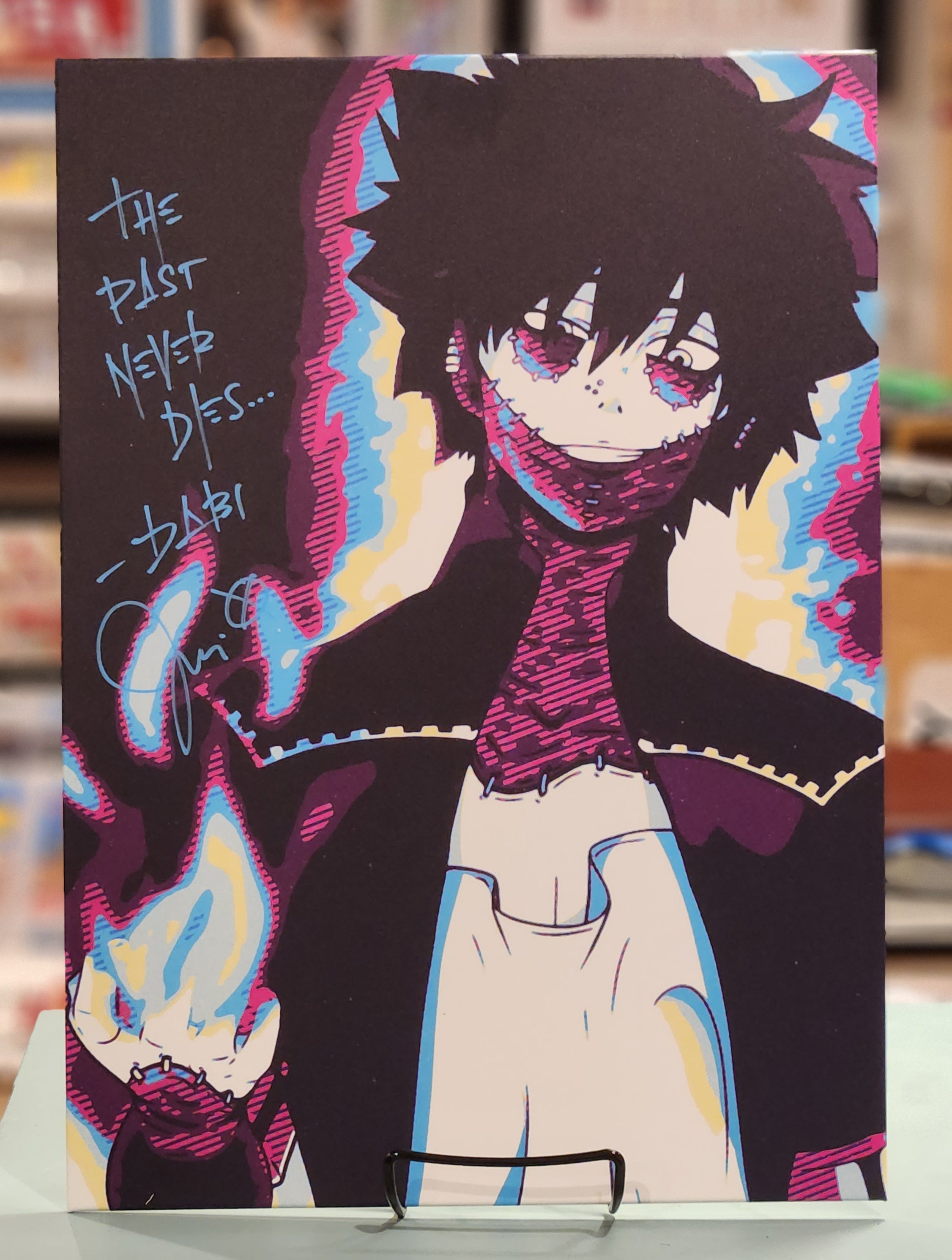 My Hero Academia Dabi mini poster autographed by English voice actor J –  That Convention Guy Collectibles