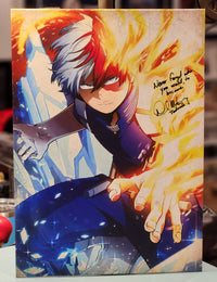 My Hero Academia: Todoroki poster autographed by David Matranga w/JSA authenticity