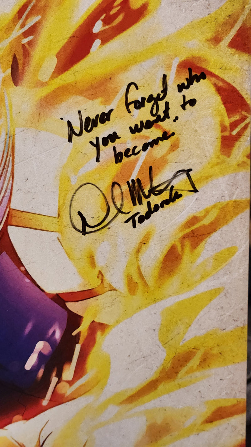 My Hero Academia: Todoroki poster autographed by David Matranga w/JSA authenticity