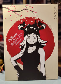 My Hero Academia Mei Hatsume mini poster signed by English voice actor Alexis Tipton w/JSA authenticity