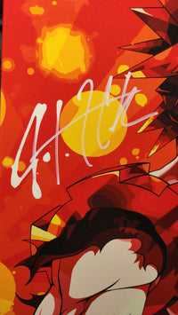 My Hero Academia Kirishima mini poster signed by English voice actor Justin Cook w/JSA authenticity