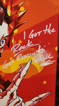 My Hero Academia Kirishima mini poster signed by English voice actor Justin Cook w/JSA authenticity