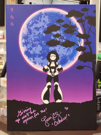 My Hero Academia Ochaco poster autographed by Luci Christian w/JSA authentication