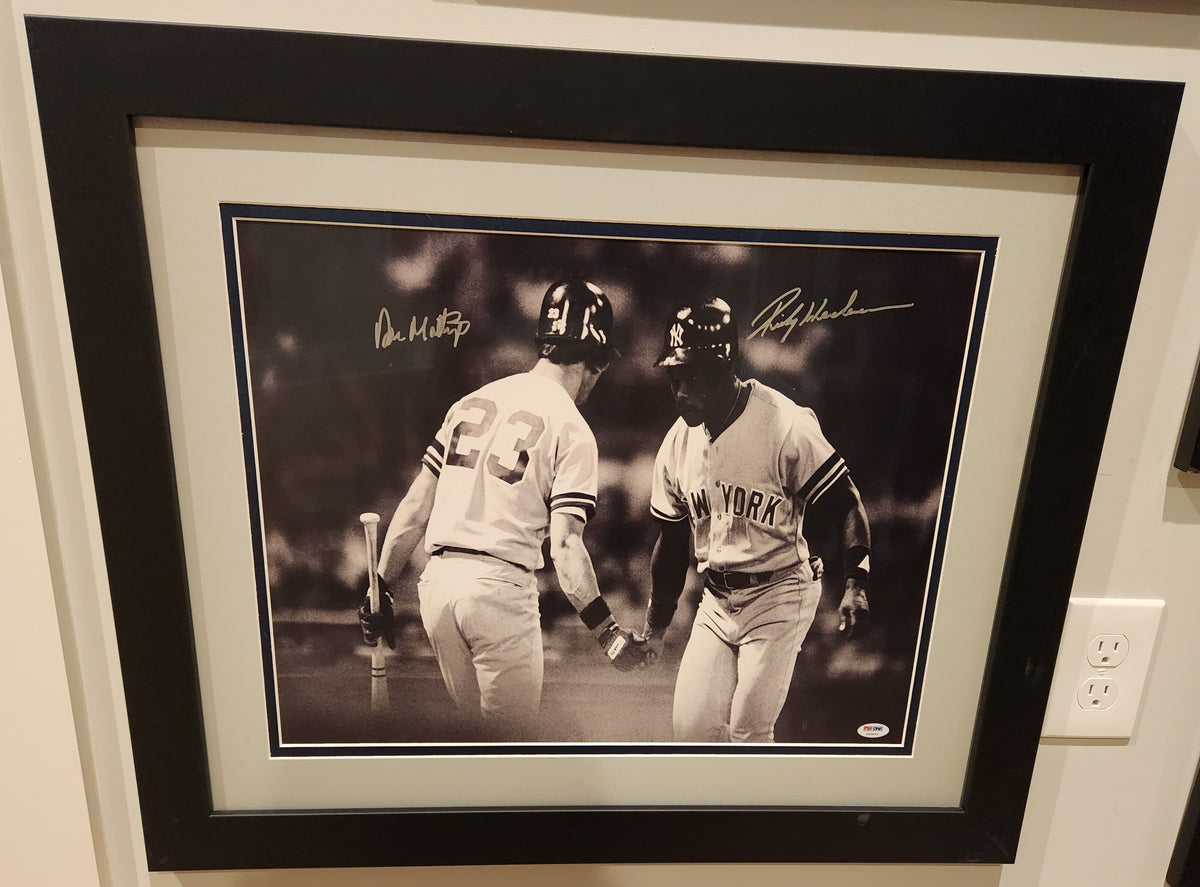 New York Yankees Don Mattingly & Rickey Henderson framed 16x20 auto w/PSA authentication