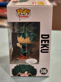 My Hero Academia Funko Pop #596 Deku signed by Justin Briner w/JSA coa