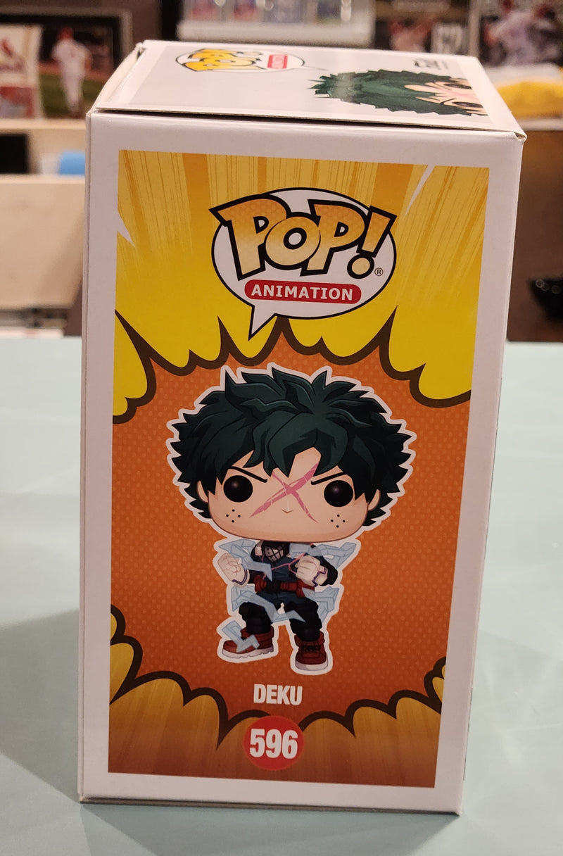 My Hero Academia Funko Pop #596 Deku Glows in the Dark autographed by Justin Briner with JSA authenticity