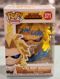 My Hero Academia Funko Pop #371 All Might Weakened autographed w/Beckett authentication