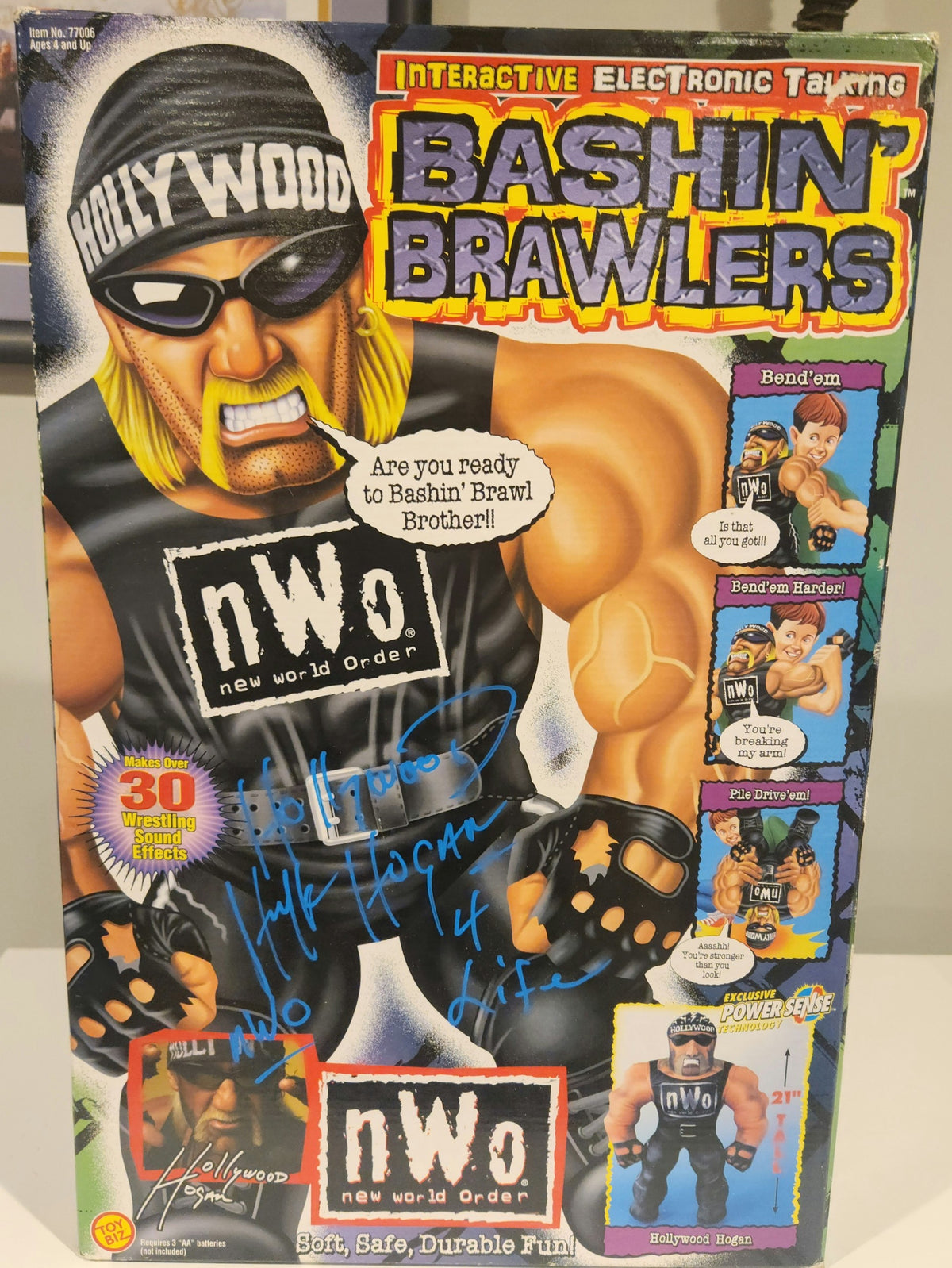 Hulk Hogan Autographed NWO Bashin' Brawlers in box w/COA