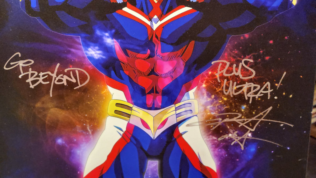 My Hero Academia AllMight Displate autographed and JSA authenticated