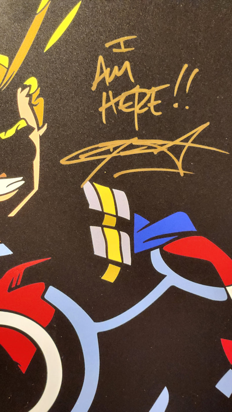 My Hero Academia AllMight Displate poster autographed and JSA authenticated